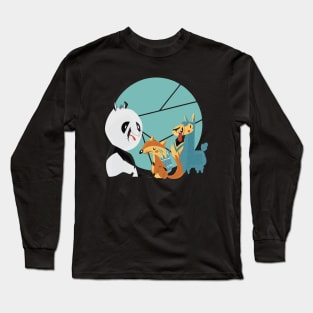 Fox panda and llama animals friend gift Long Sleeve T-Shirt